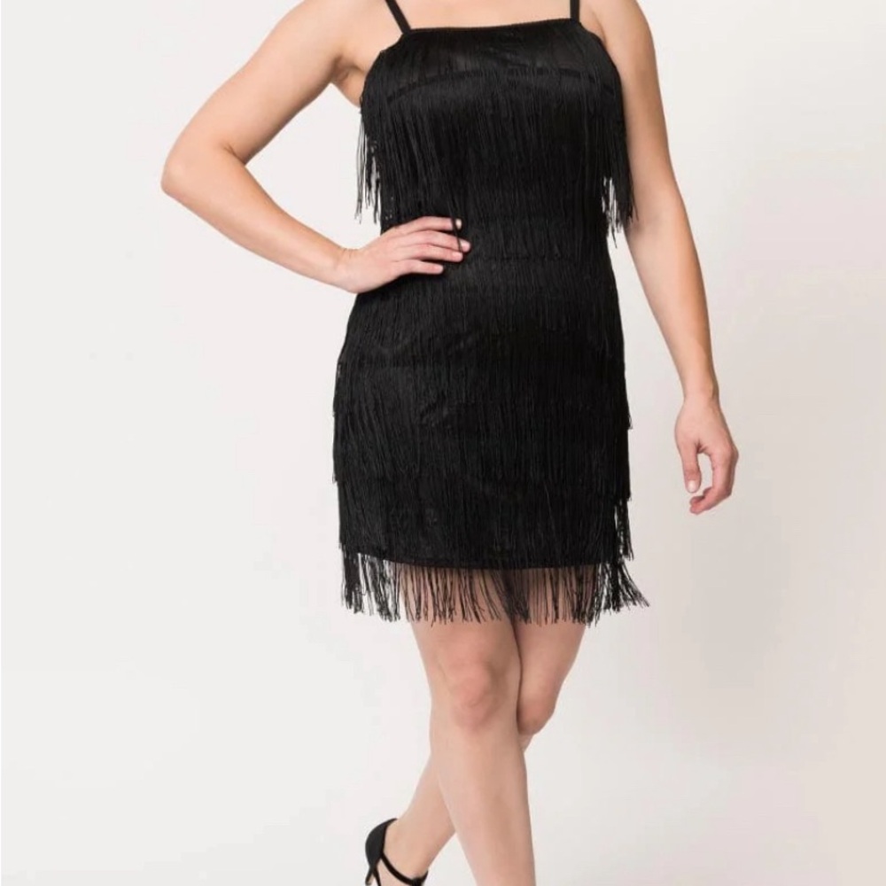 NWOT Flapper Girl Fringe Dress Unique Vintage